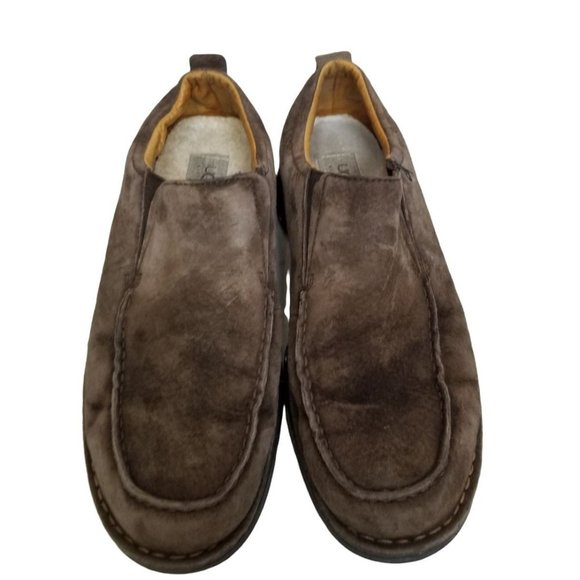 UGG Mens 11 Brown Suede Leather Slip On Loafer Sho main image 5
